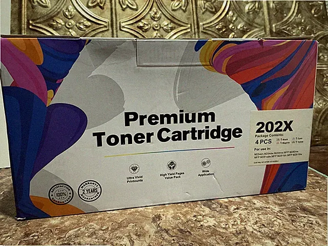 4 Color Printer Toner Ink Cartridges HP 202A 202X CF500X Color LaserJet Pro MFP