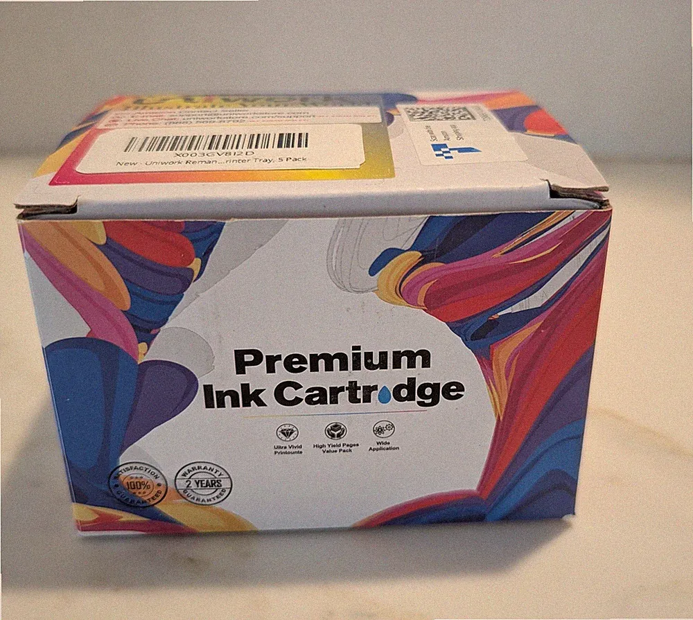 NEW UNIWORK 5 Ink Refill Cartridges #69: 2 Black 1 Yellow 1 Magenta 1 Cyan