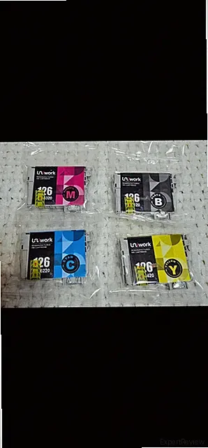 Uniwork 126 Ink Cartridges Lot of 4(black,yellow,magenta,cyan)New.