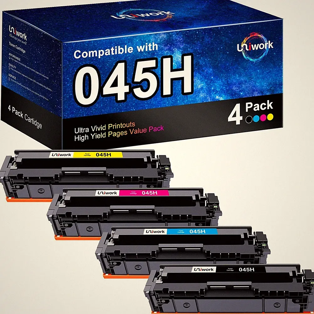 Uniwork Compatible Toner Cartridge Replacement for Canon 045 045H Cartridge 0...